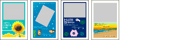 季節の挨拶状用 テンプレート 特長 はがき作家